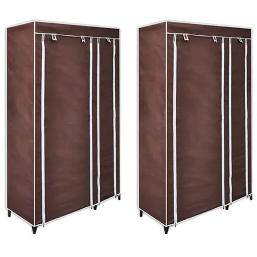 Garderober 2 stk brun stoff