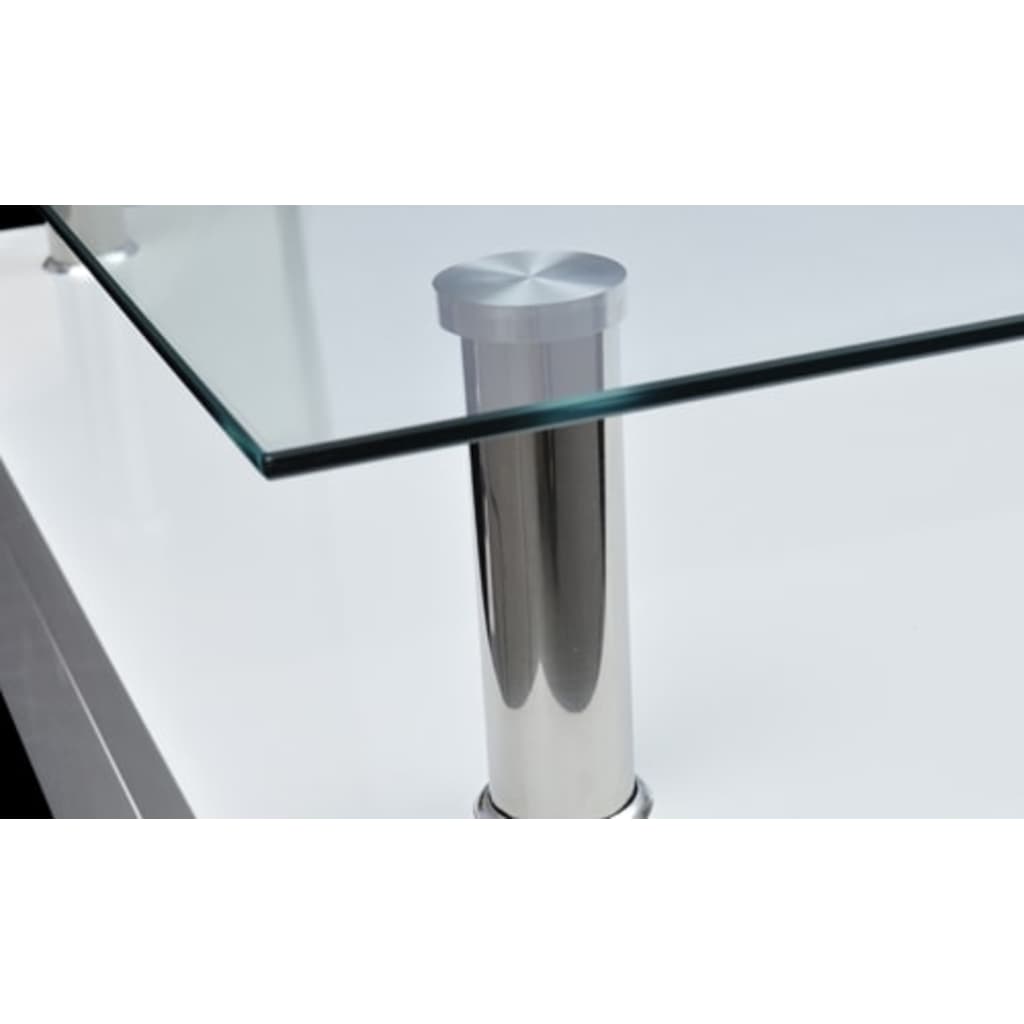 Salongbord med glassflate hvit