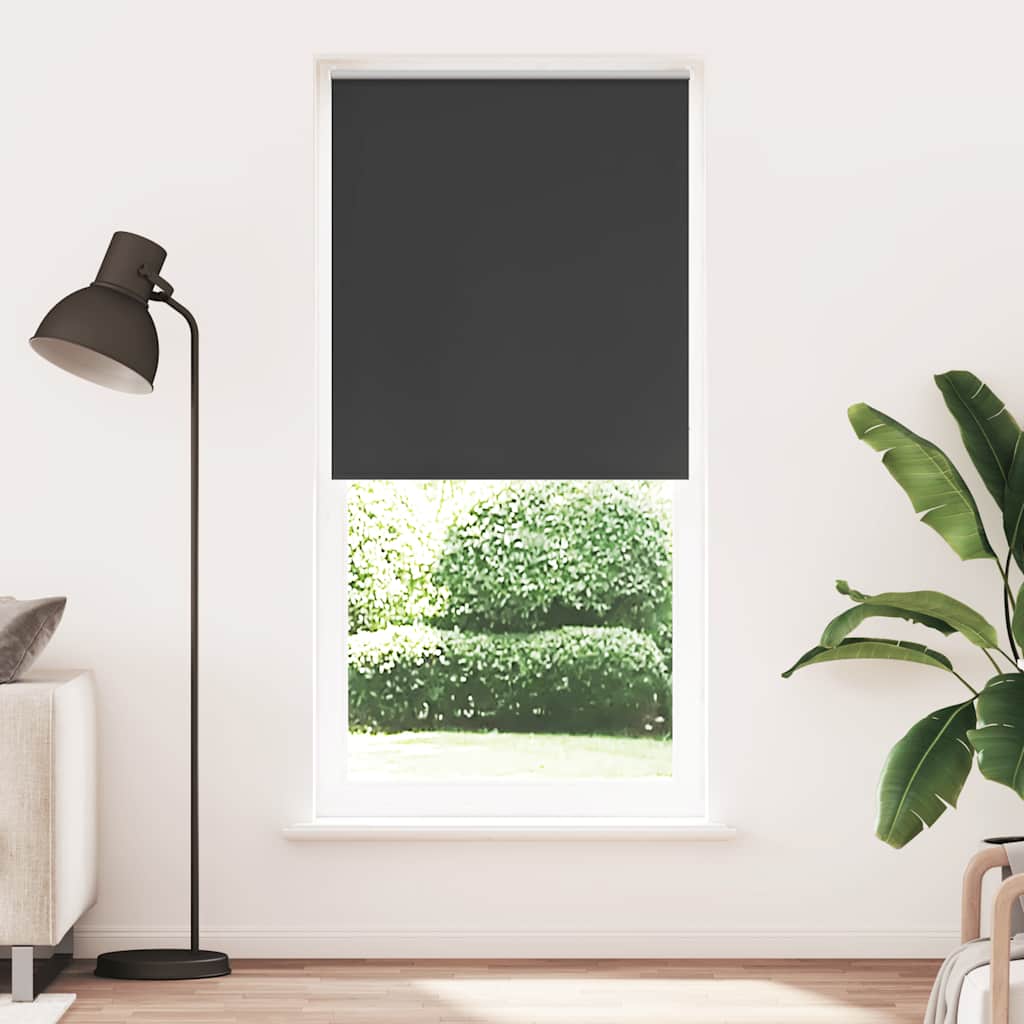 Rullegardin mørklegging 84,4x230 cm Stoffbredde 80 cm svart