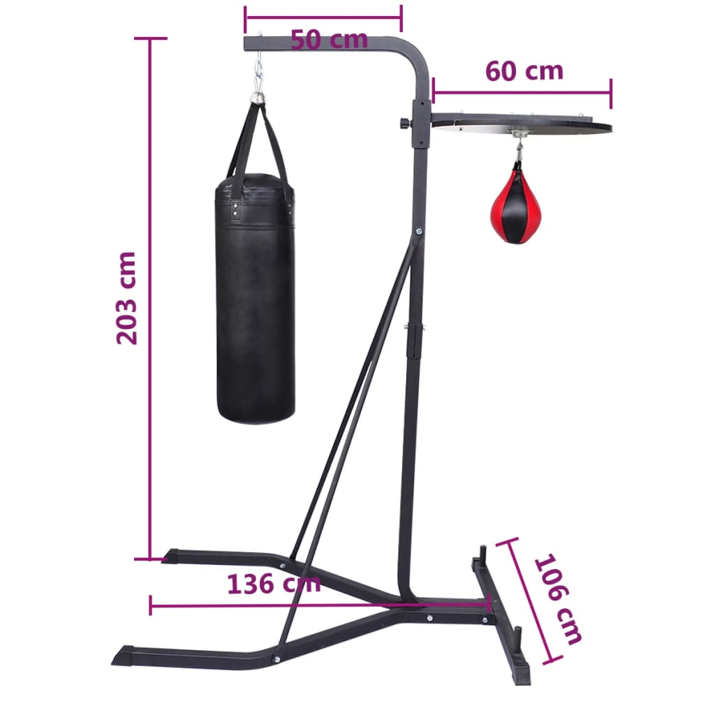 Boksestativ for speedbag og boksesekk