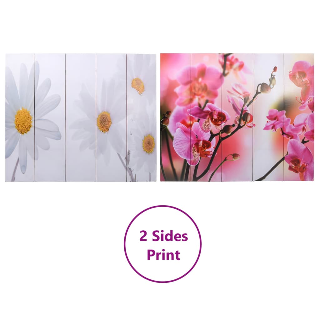 Sammenleggbar romdeler 200x170 cm blomst