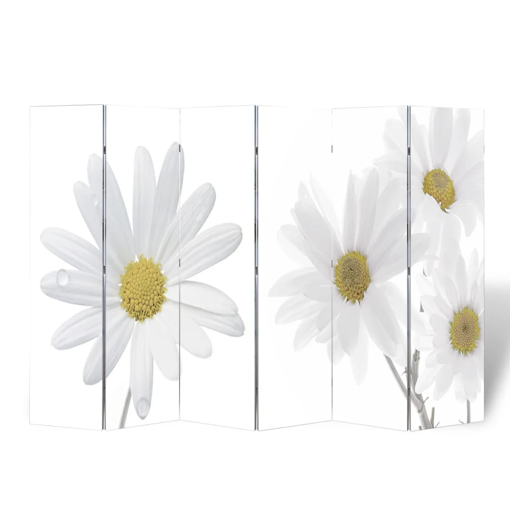 Sammenleggbar romdeler 217x170 cm blomst