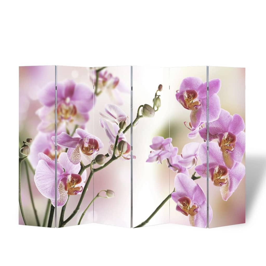 Sammenleggbar romdeler 217x170 cm blomst