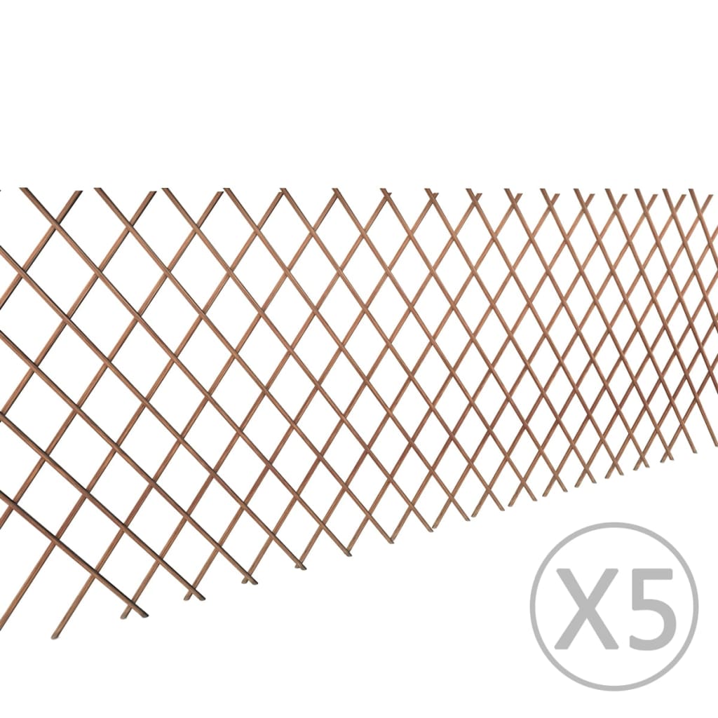 Espaliergjerde selje 5 stk 180x90 cm