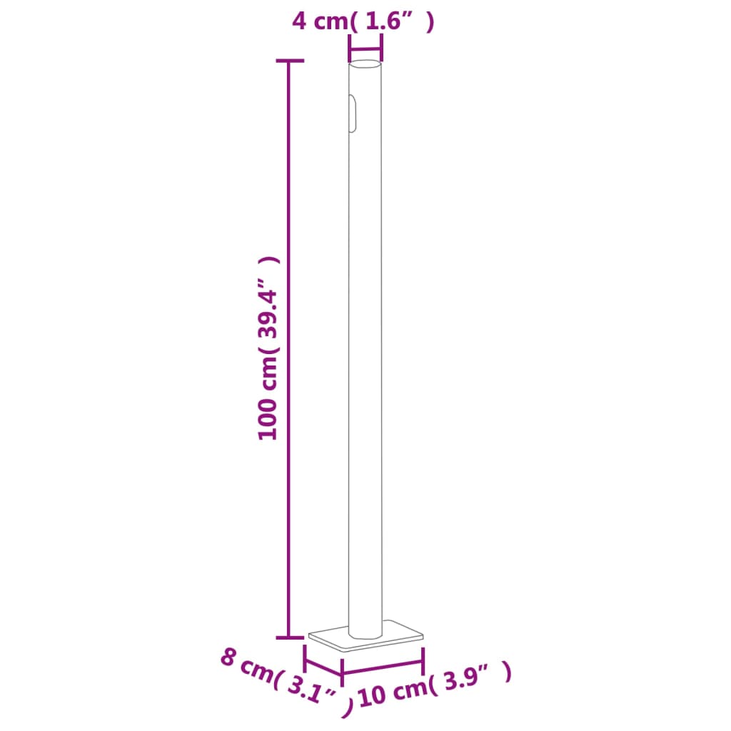 Uttrekkbar sidemarkise 160x300 cm kremfarget