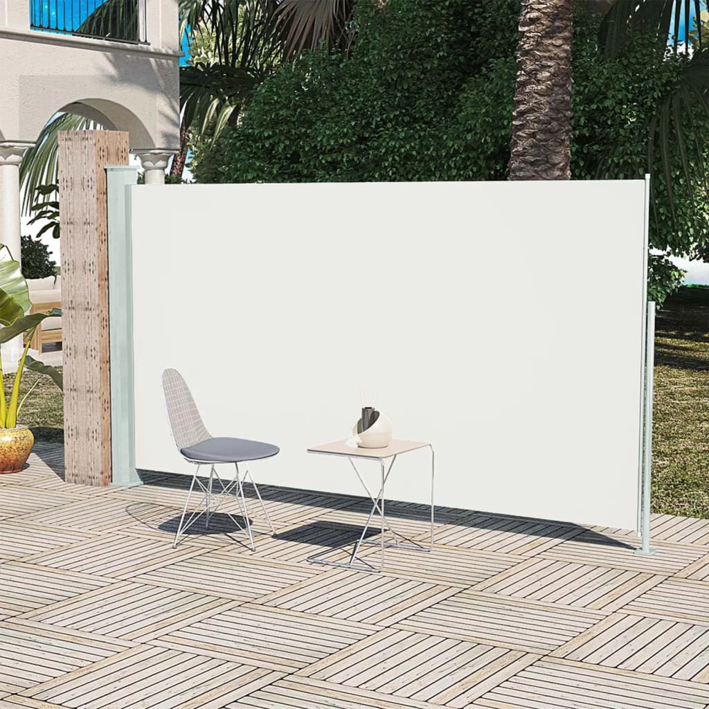 Uttrekkbar sidemarkise 160x300 cm kremfarget