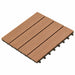 Terrasseflis 11 pcs Brun 30 x 30 cm WPC