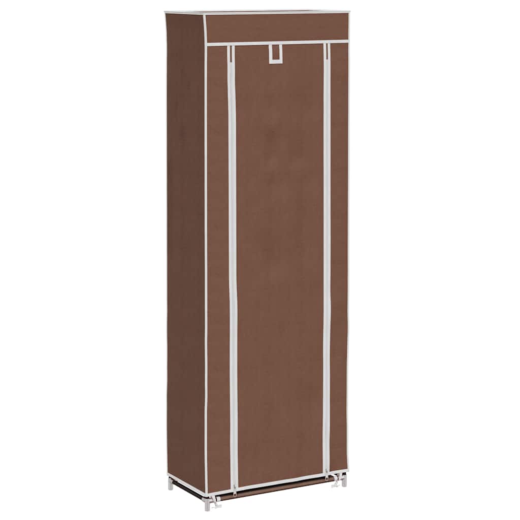 Skoskap med deksel 57 x 29 x 162 cm brun
