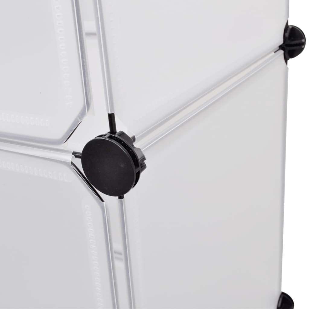 Modulskap med 9 rom 109x36,5x143 cm hvit