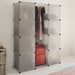Modulskap med 9 rom 109x36,5x143 cm hvit