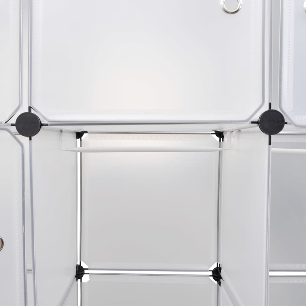 Modulært skap med 14 deler, hvit 37 x 146 x 180,5 cm