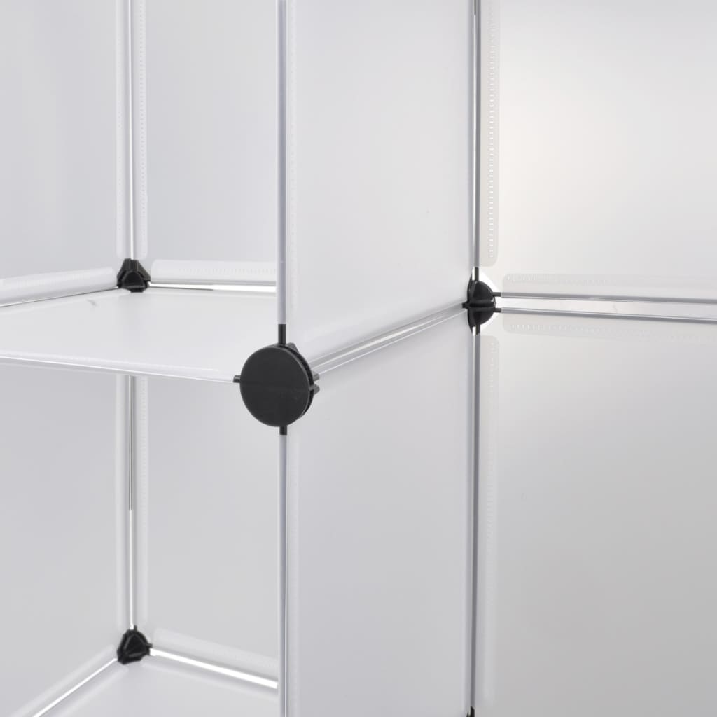 Modulært skap 18 deler hvit 37x146x180,5 cm