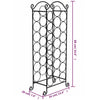 Vinstativ for 21 flasker metall