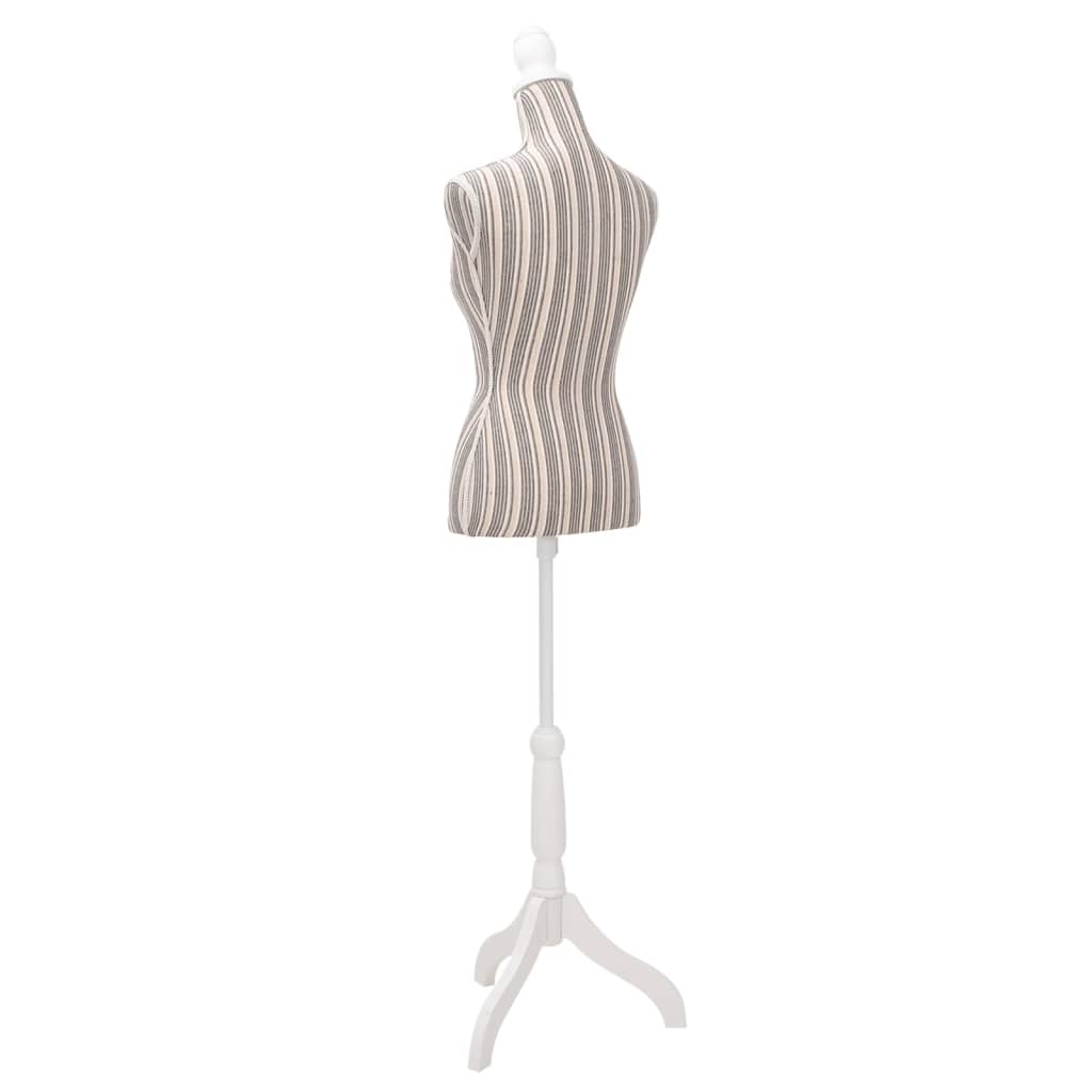 Skredderbyste dame lin med striper