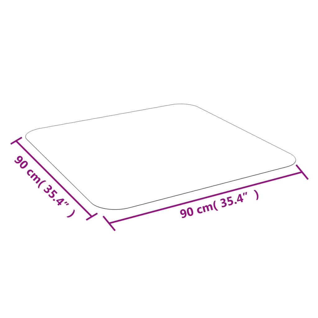 Gulvmatte for laminat eller teppe 90 cm x 90 cm