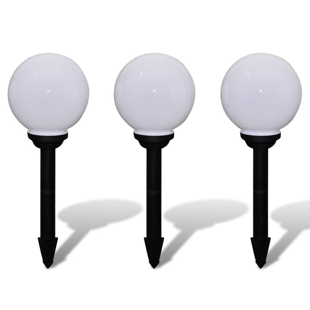 Utendørs LED-lamper for hagesti 3 stk 20 cm med jordplugg vidaXL