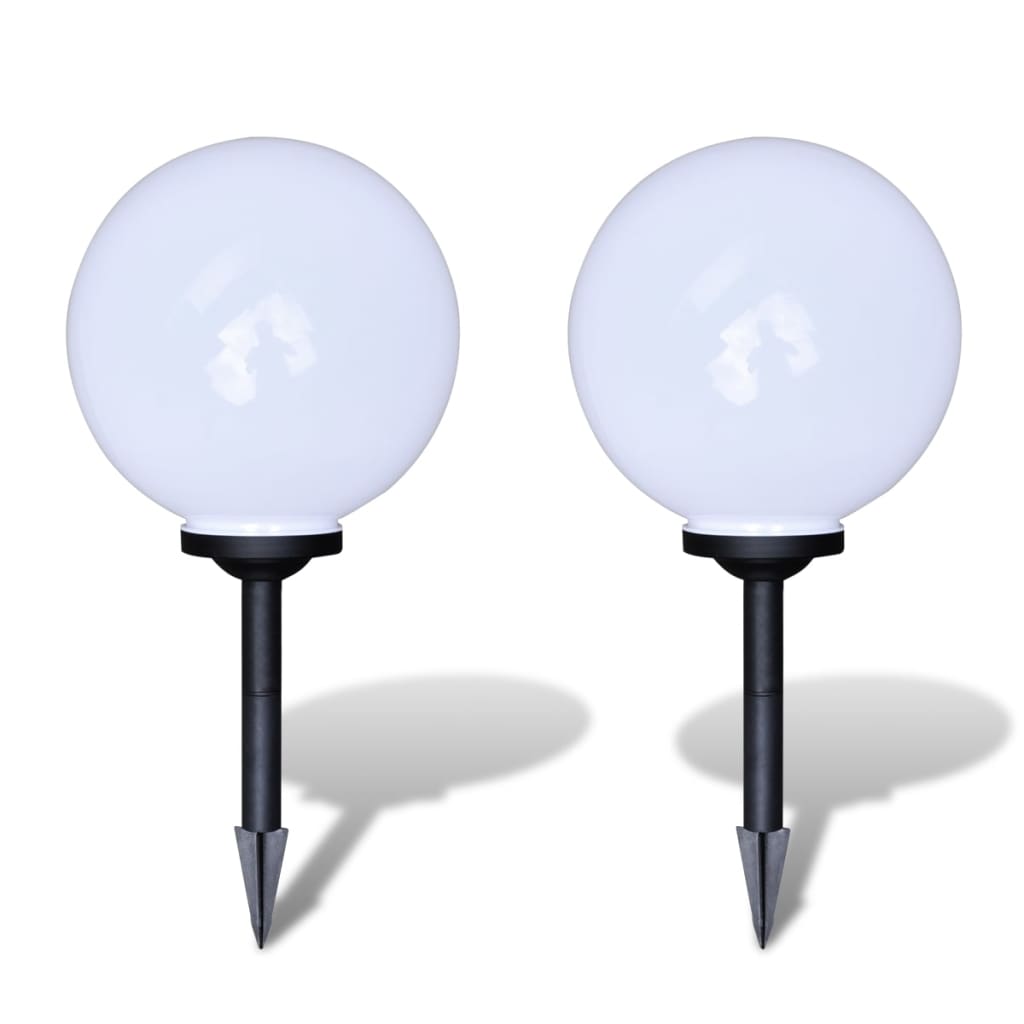 Utendørs LED-lamper for hagesti 2 stk 30 cm med jordplugg