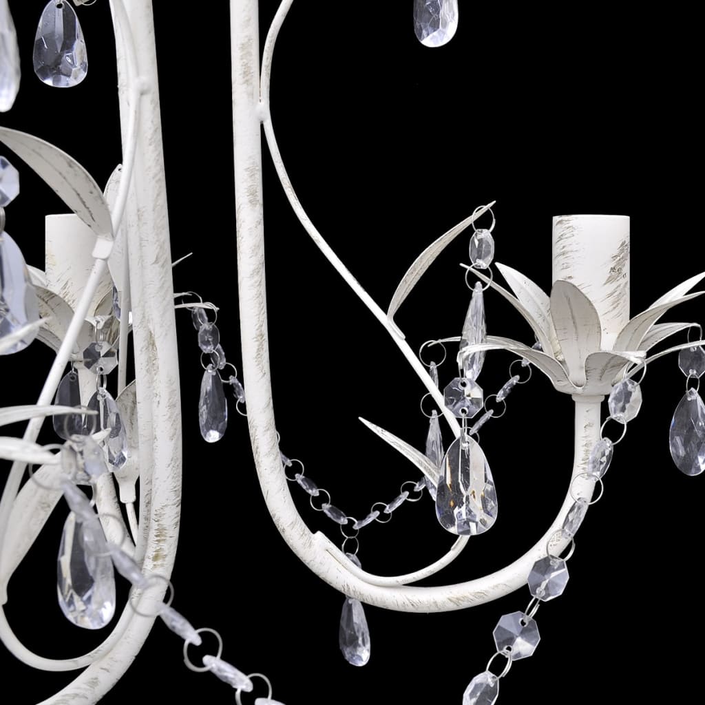 Taklampe/lysekrone elegant hvit