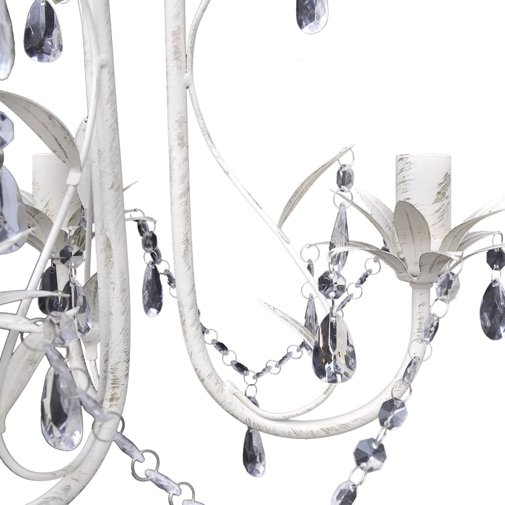 Taklampe/lysekrone elegant hvit