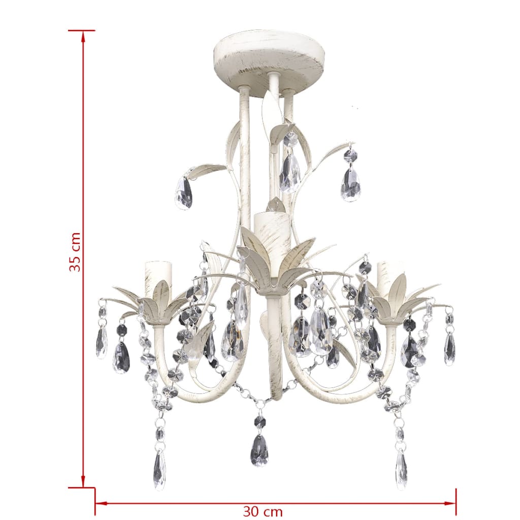 Taklampe/lysekrone elegant hvit