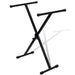 Justerbart Enkelt X-ramme Keyboardstativ vidaXL