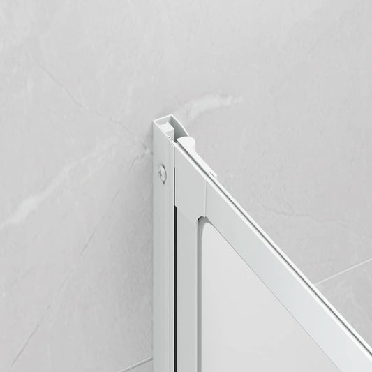 Badekaravskjerming 141 x 132 cm 3 Sammenleggbare Paneler