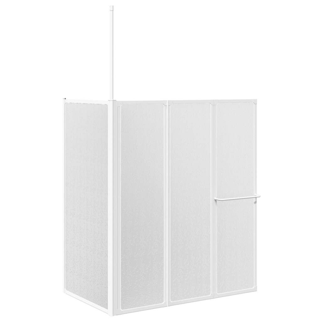 Dusj- og badeskjerm L-formet 70x120x137 cm 4 paneler sammenleggbar vidaXL