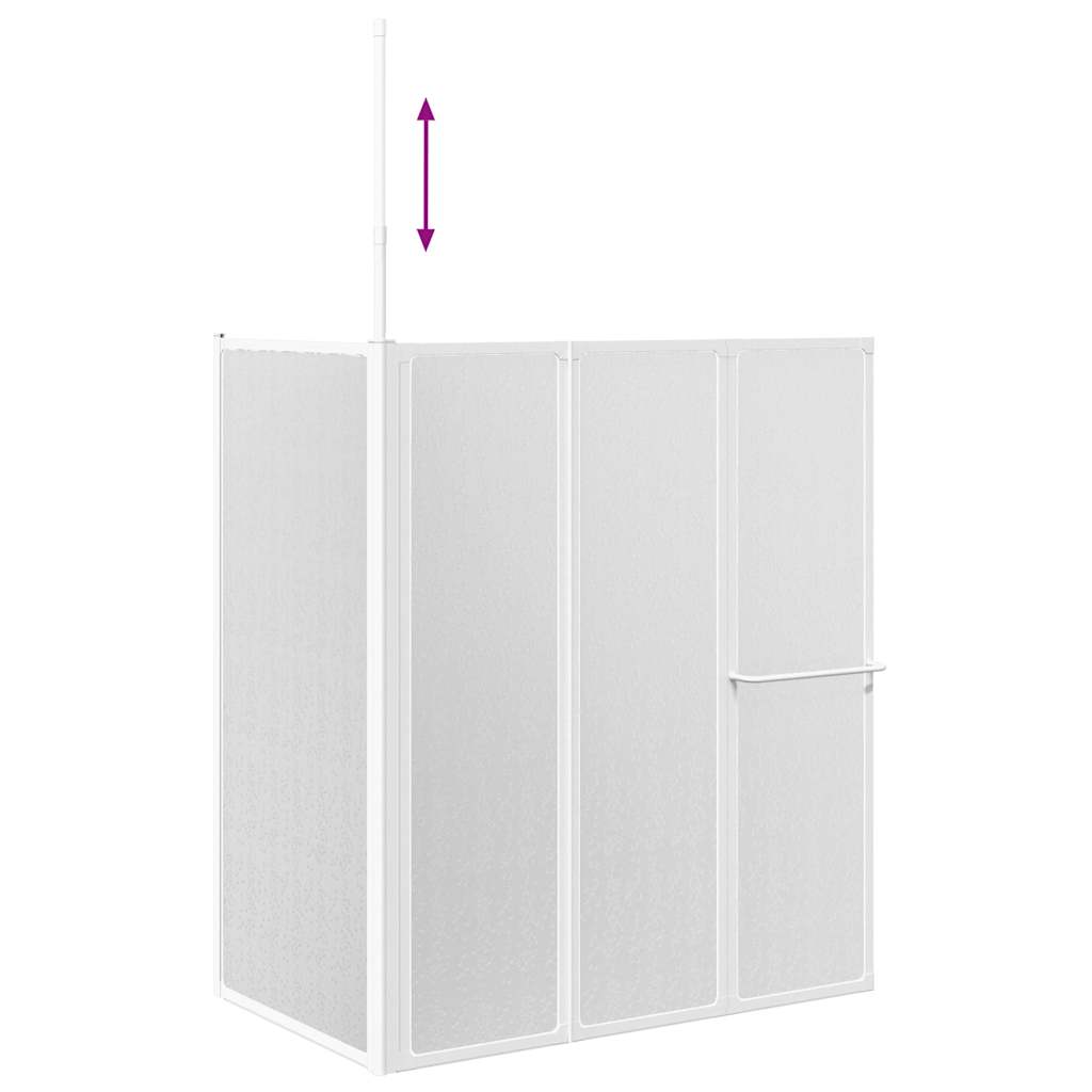 Dusj- og badeskjerm L-formet 70x120x137 cm 4 paneler sammenleggbar vidaXL
