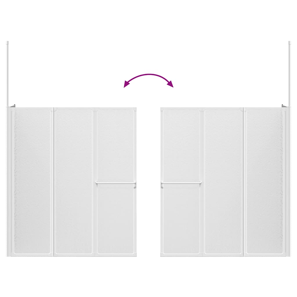 Dusj- og badeskjerm L-formet 70x120x137 cm 4 paneler sammenleggbar vidaXL