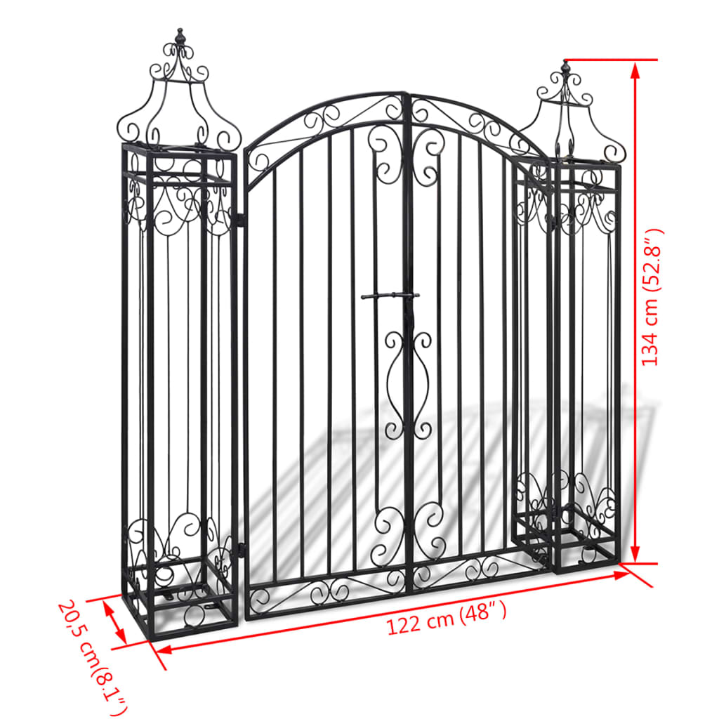 Dekorativ hageport smijern 122x20,5x134 cm