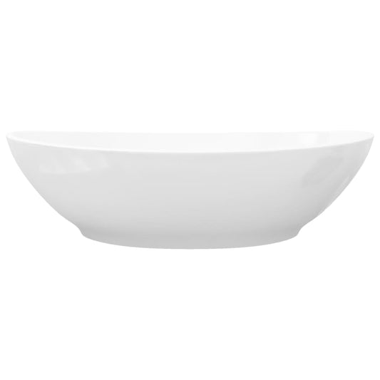 Luksusservant keramisk oval hvit 40 x 33 cm