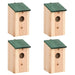Fuglehus 4 stk tre 12x12x22 cm vidaXL