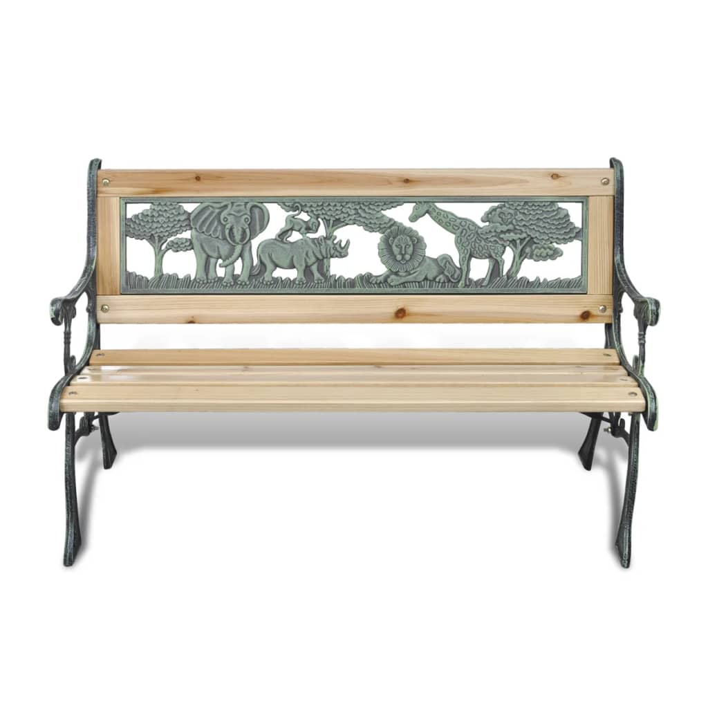 Hagebenk for barn 84 cm tre vidaXL