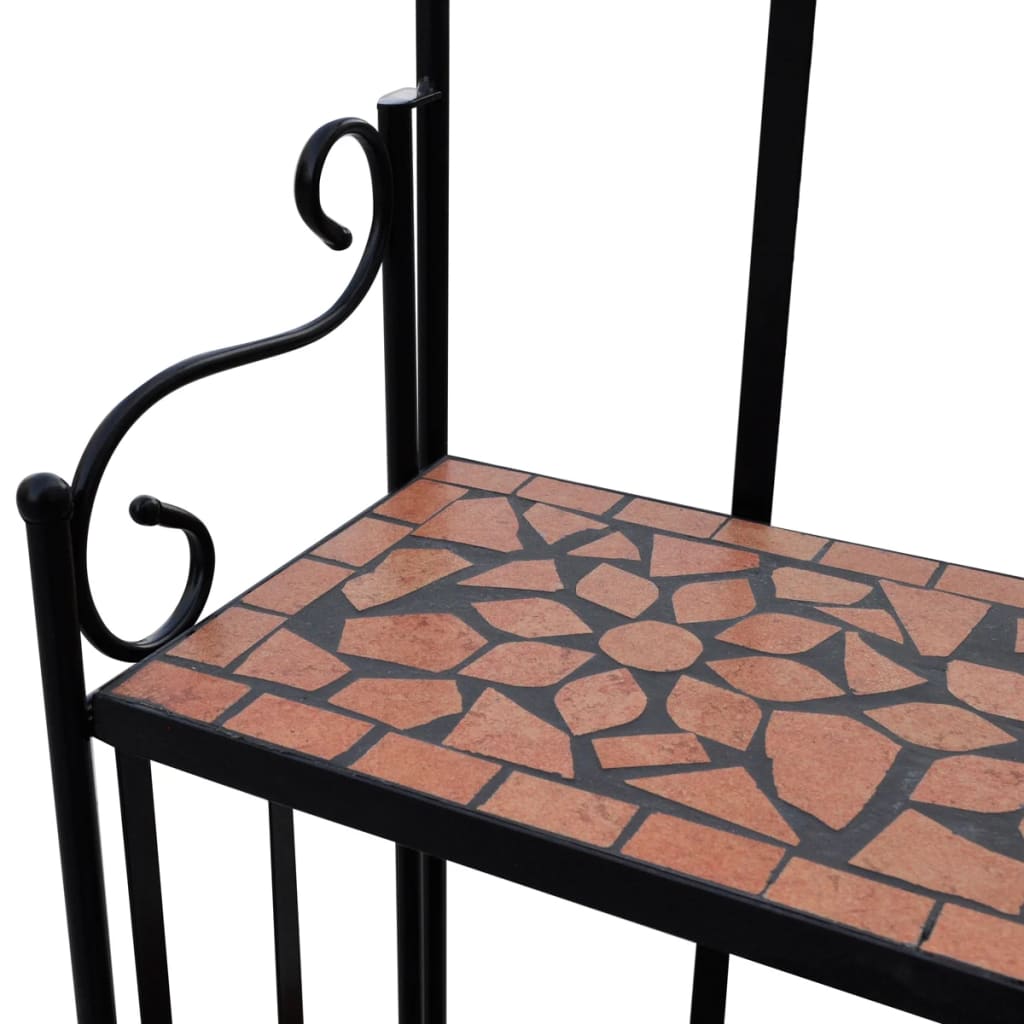 Blomsterstativ terrakotta mosaikkmønster