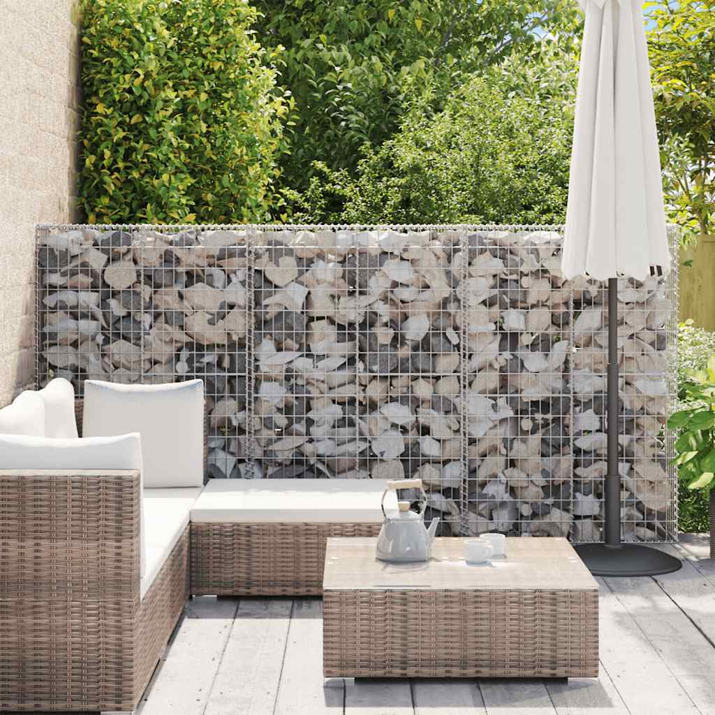 Gabionkurv med lokk galvanisert tråd 150 x 100 x 30 cm