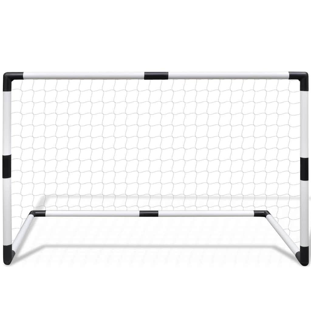 Minifotballmålsett med stolper og nett 2 stk for barn 91,5x48x61 cm