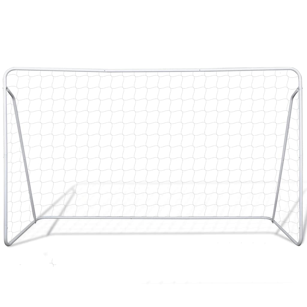 Fotballmålsett med stolper og nett 240x90x150 cm høykvalitets