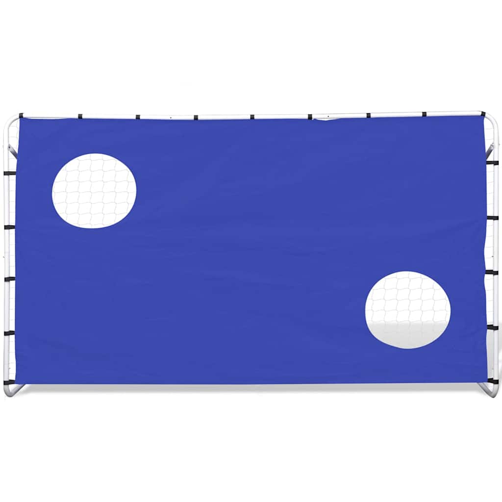 Fotballmål med siktevegg stål 240x92x150 cm høykvalitets