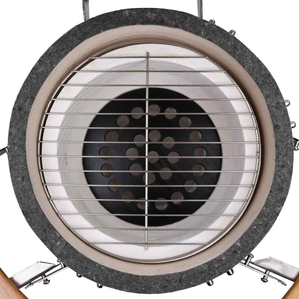 Kamado BBQ grill og røykemaskin keramisk 44 cm