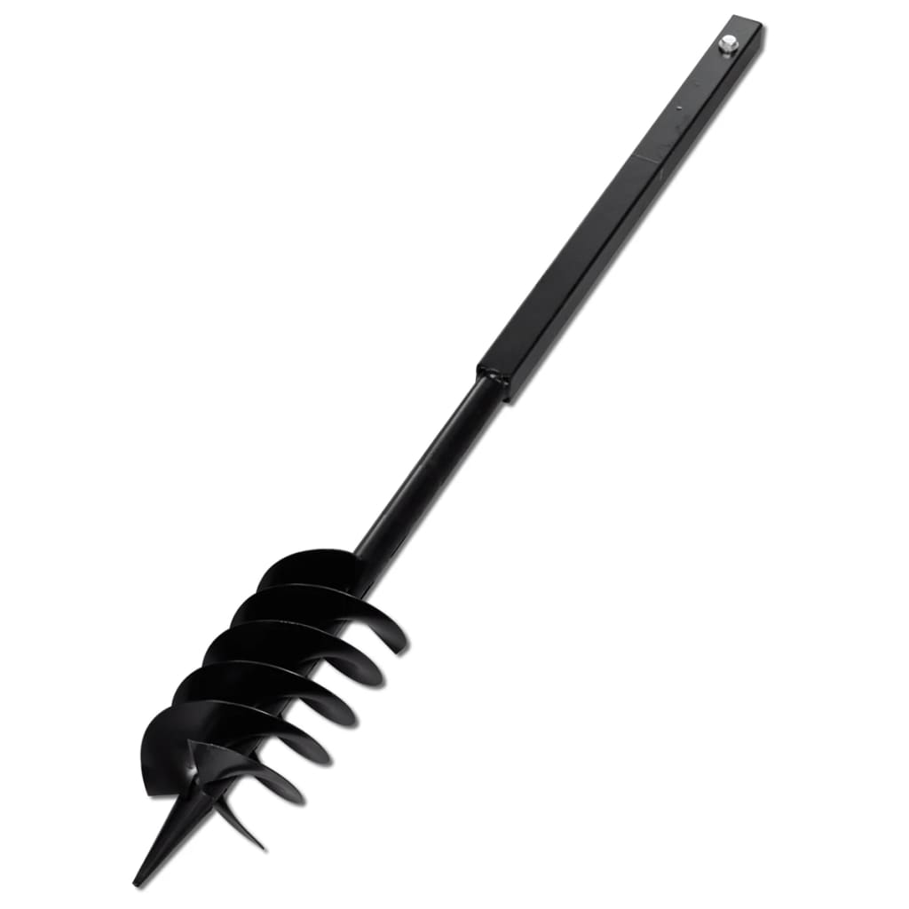 Jordbor med håndtak 150 mm tre spiraler svart stål