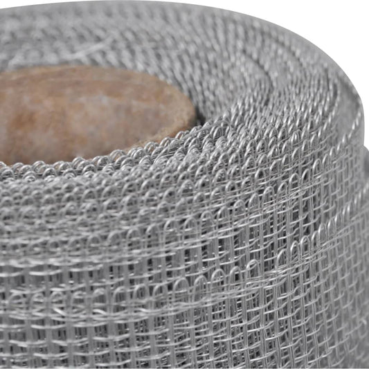 Nettingskjerm aluminium 100x500 cm sølv