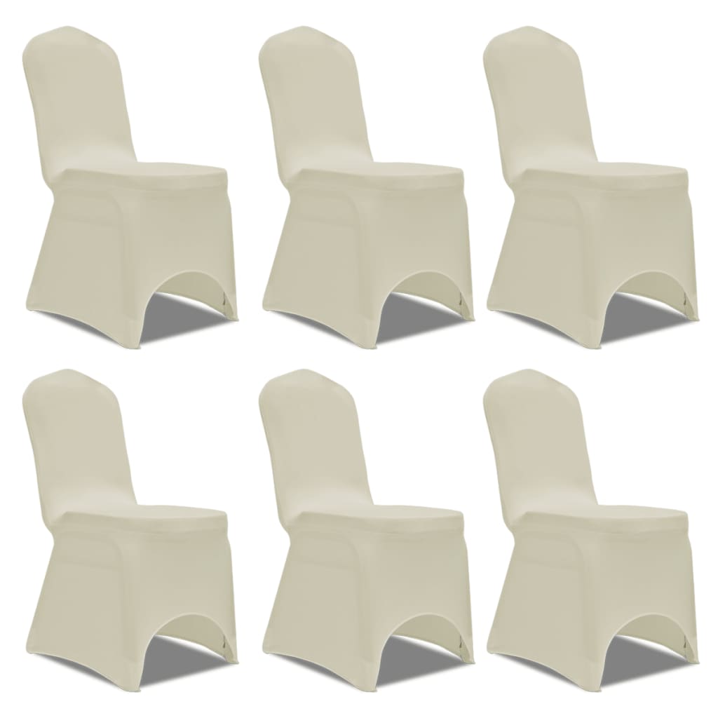 Stoltrekk stretch kremhvit 6 stk
