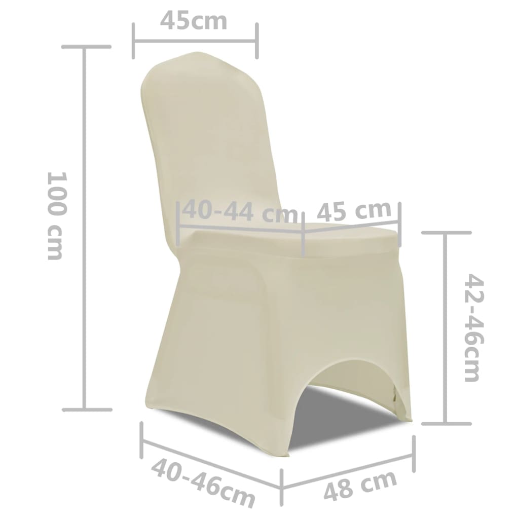 Stoltrekk stretch kremhvit 6 stk