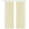 Gjennomsiktige Gardiner Krem 140 x 225 cm 2 stk