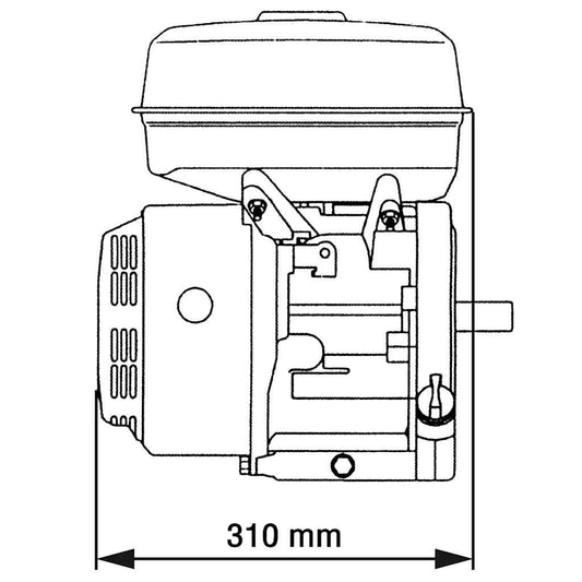 Bensinmotor 15 HP 11 kW svart