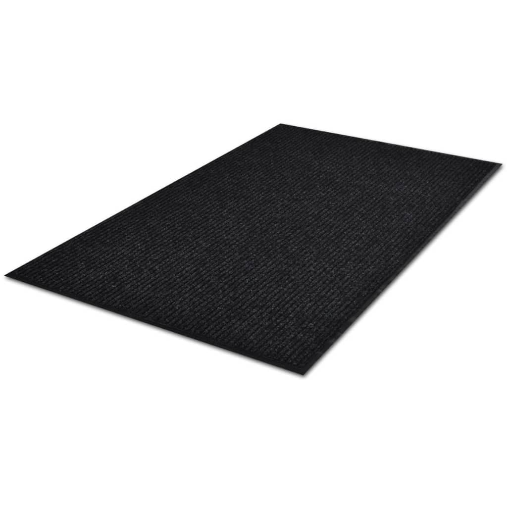 Dørmatte svart 90 x 120 cm PVC