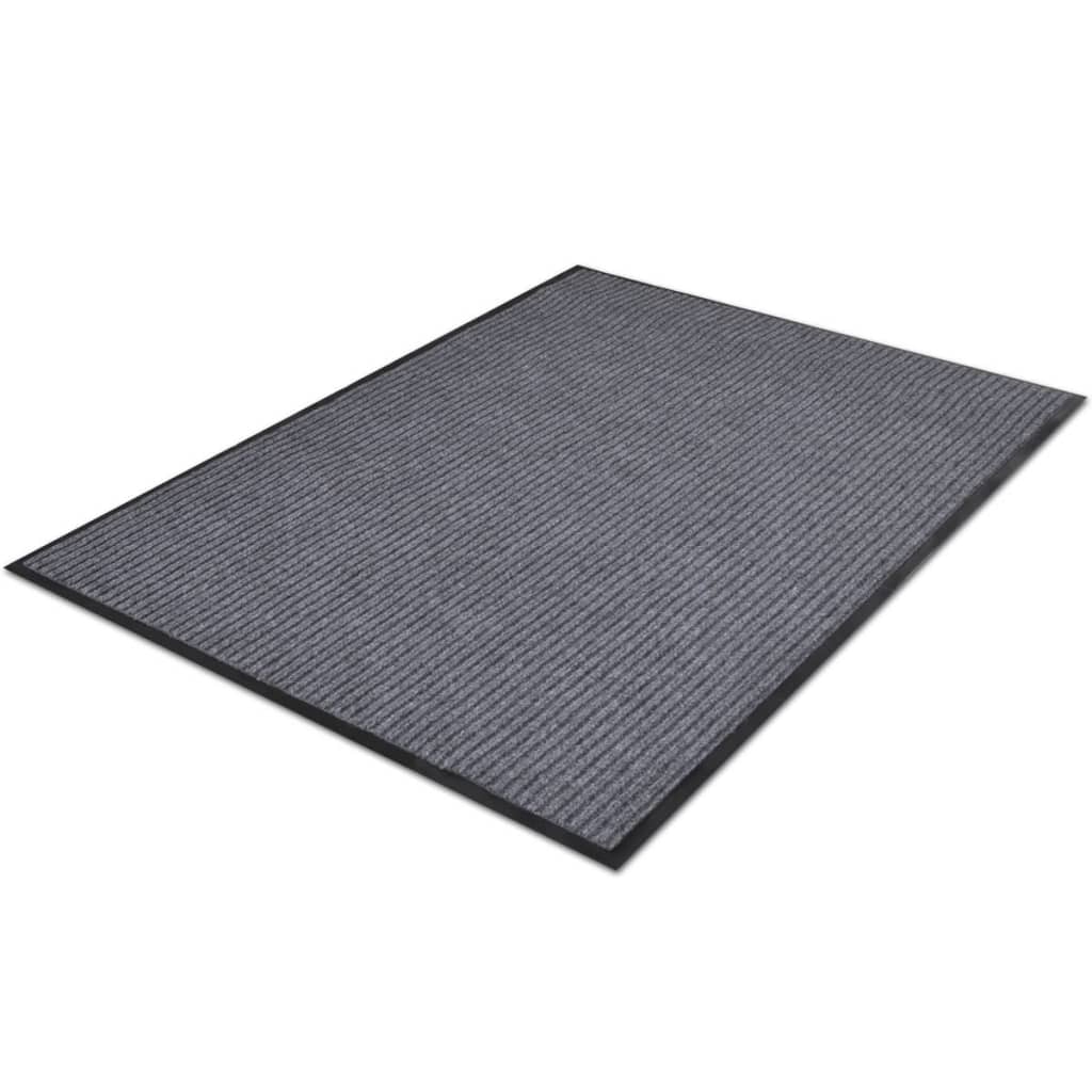 Dørmatte grå 90 x 150 cm PVC