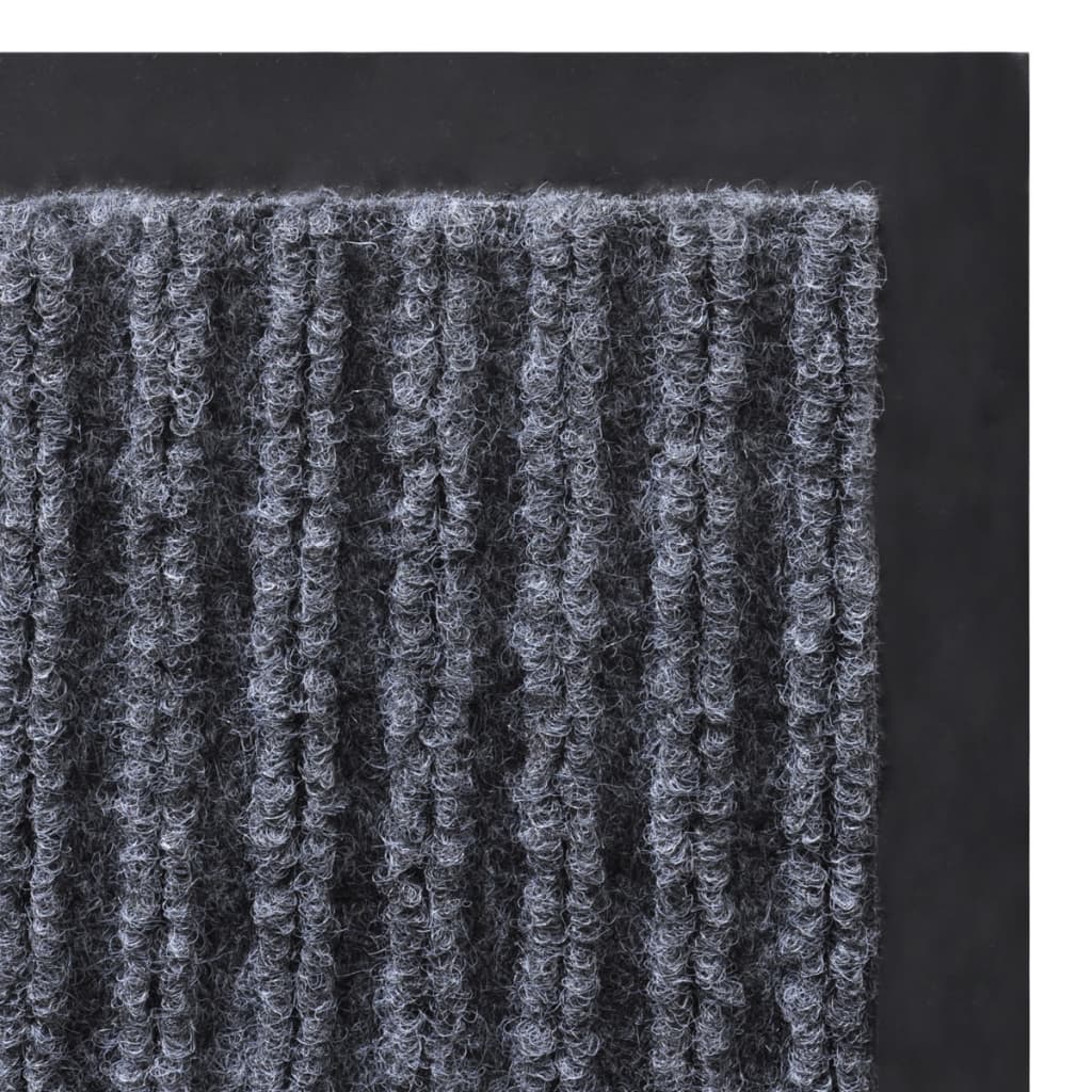 Dørmatte grå 90 x 150 cm PVC
