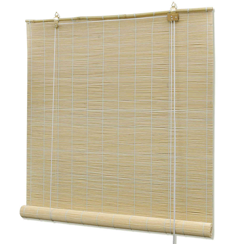 Rullegardiner naturlig bambus 80 x 160 cm vidaXL