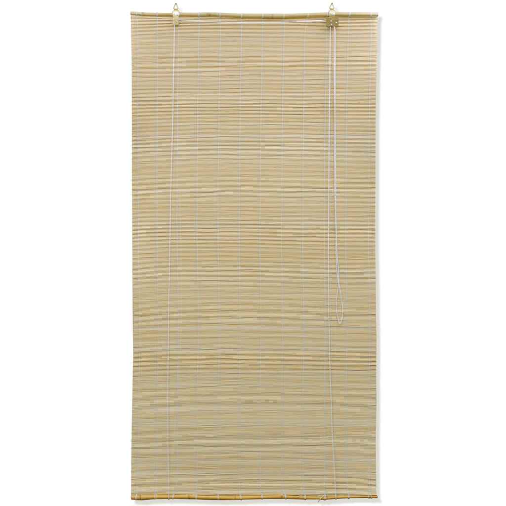 Rullegardiner naturlig bambus 80 x 160 cm vidaXL